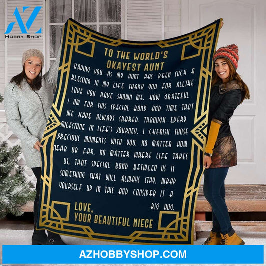 To The Best Aunt 003 Fleece Blanket