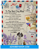 To The Best Dog Mom Inside This Blanket - St Bernard To The Best Dog Mom Gift For St Bernard Dog Lovers Birthday Gift Home Decor Bedding Couch Sofa Soft