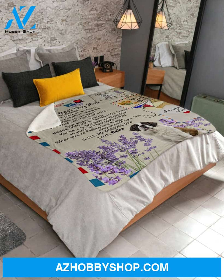 To The Best Dog Mom Inside This Blanket - St Bernard To The Best Dog Mom Gift For St Bernard Dog Lovers Birthday Gift Home Decor Bedding Couch Sofa Soft