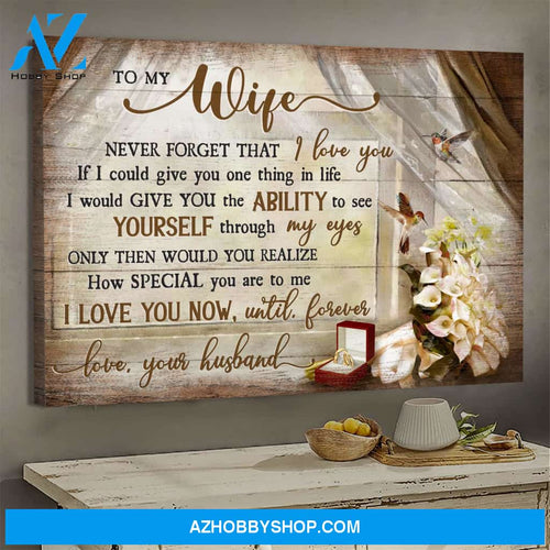 To wife - Arum lily - Never forget that I love you - Couple Landscape Canvas Prints, Wall Art