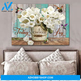 Today I Choose Joy Hummingbird Wall Art Canvas