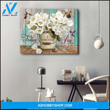 Today I Choose Joy Hummingbird Wall Art Canvas