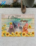 Today I Choose To Be Happy Chicken And Sunflower Doormat Welcome Mat Housewarming Gift Home Decor Farmhouse Funny Doormat Gift For Friend Birthday Gift