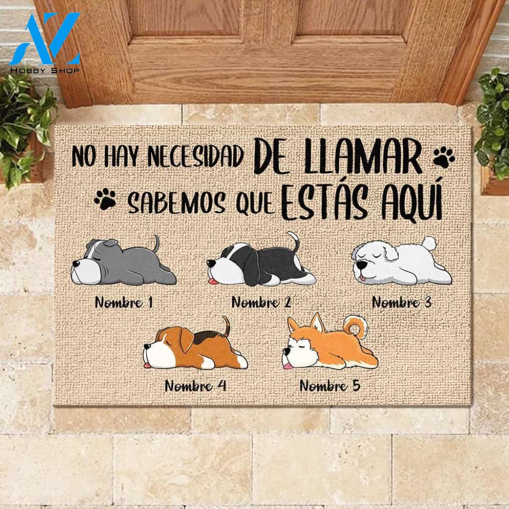 Todos los invitados deben ser aprobados por el perro Spanish - Funny Personalized Dog Doormat | WELCOME MAT | HOUSE WARMING GIFT