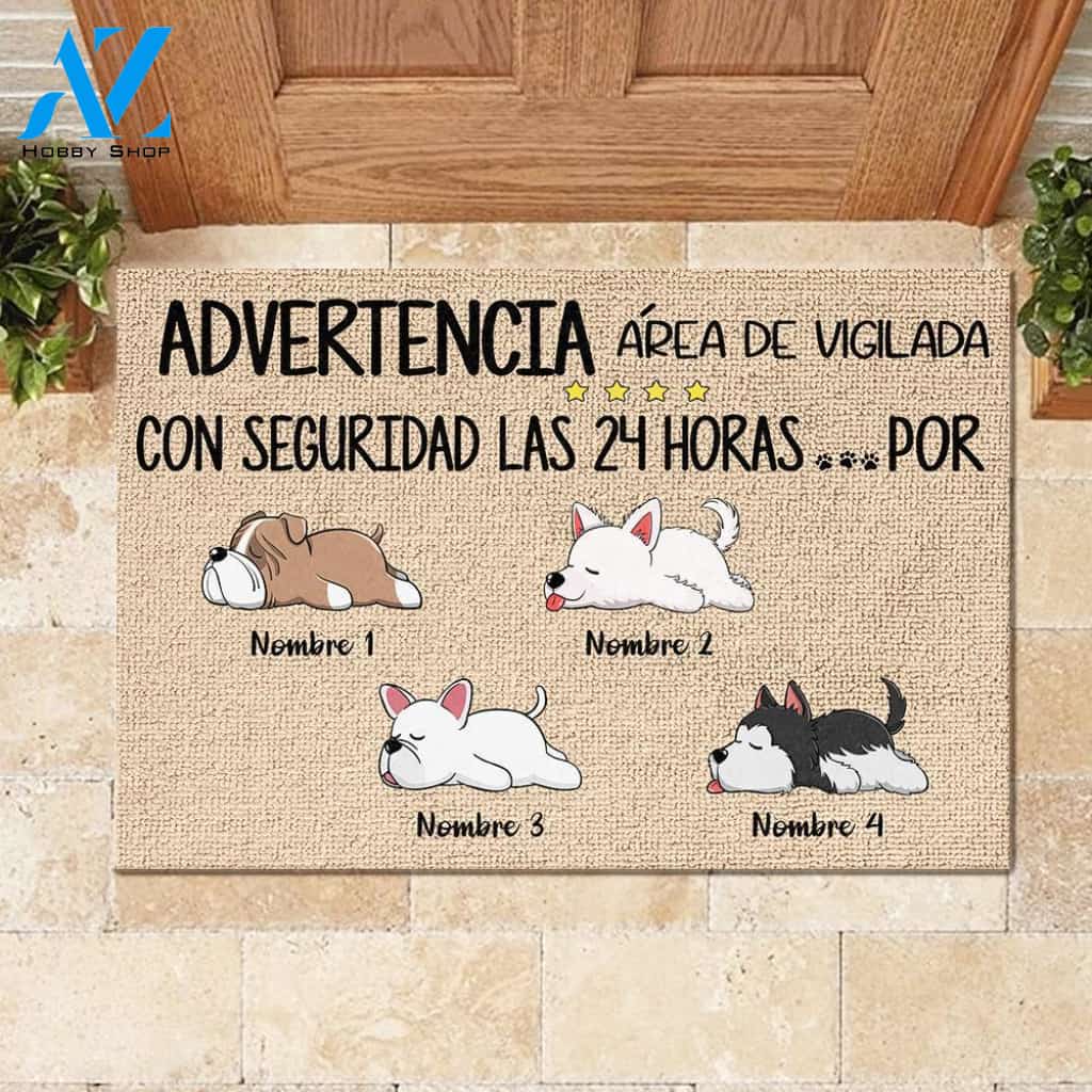 Todos los invitados deben ser aprobados por el perro Spanish - Funny Personalized Dog Doormat | WELCOME MAT | HOUSE WARMING GIFT