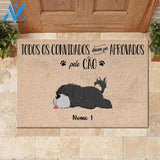 Todos Os Convidados Devem Ser Aprovados Pelo Cão Portuguese - Funny Personalized Dog Doormat 
