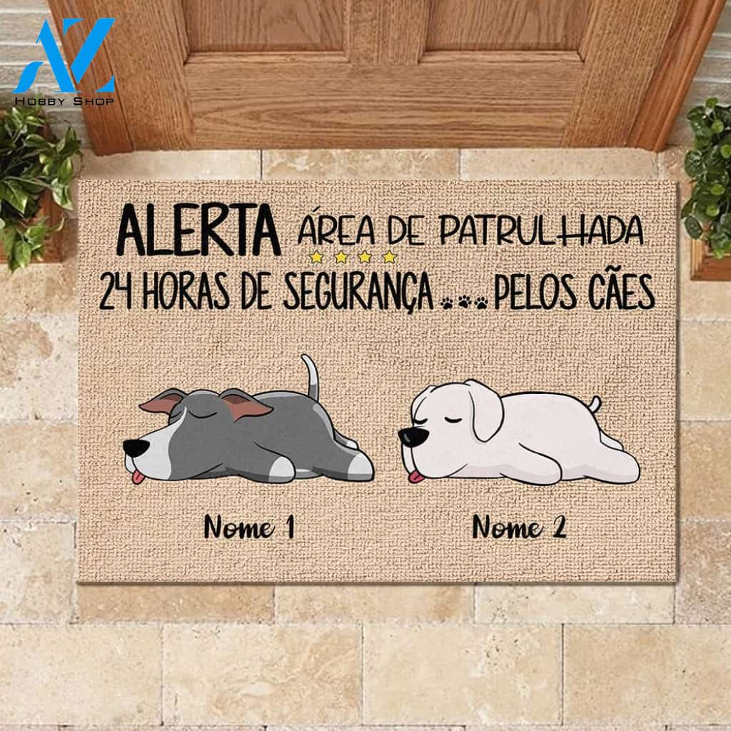 Todos Os Convidados Devem Ser Aprovados Pelo Cão Portuguese - Funny Personalized Dog Doormat 