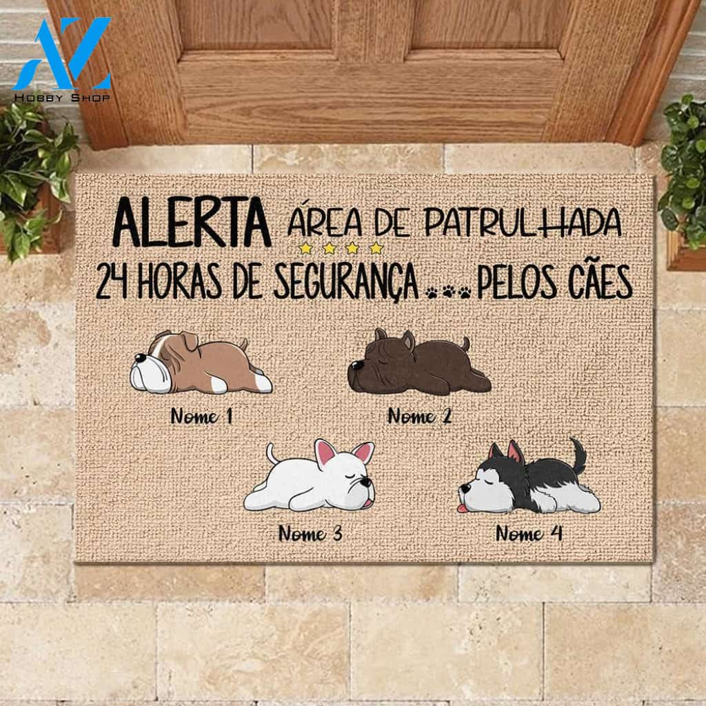 Todos Os Convidados Devem Ser Aprovados Pelo Cão Portuguese - Funny Personalized Dog Doormat 