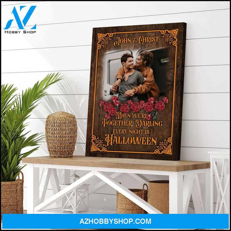 Together every night is Halloween - Personalized canvas