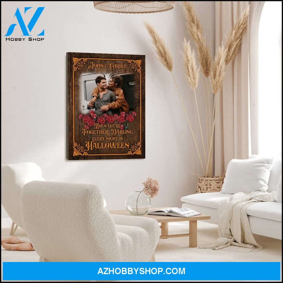 Together every night is Halloween - Personalized canvas