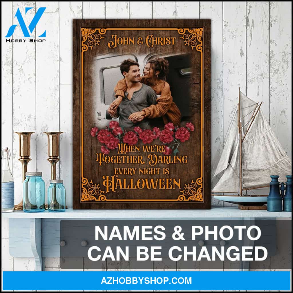Together every night is Halloween - Personalized canvas