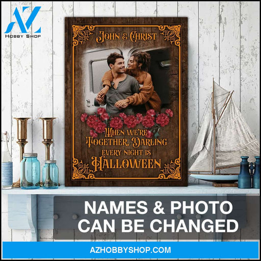 Together every night is Halloween - Personalized canvas