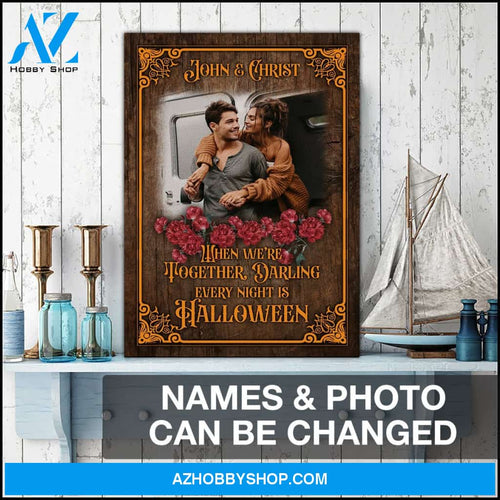 Together every night is Halloween - Personalized canvas