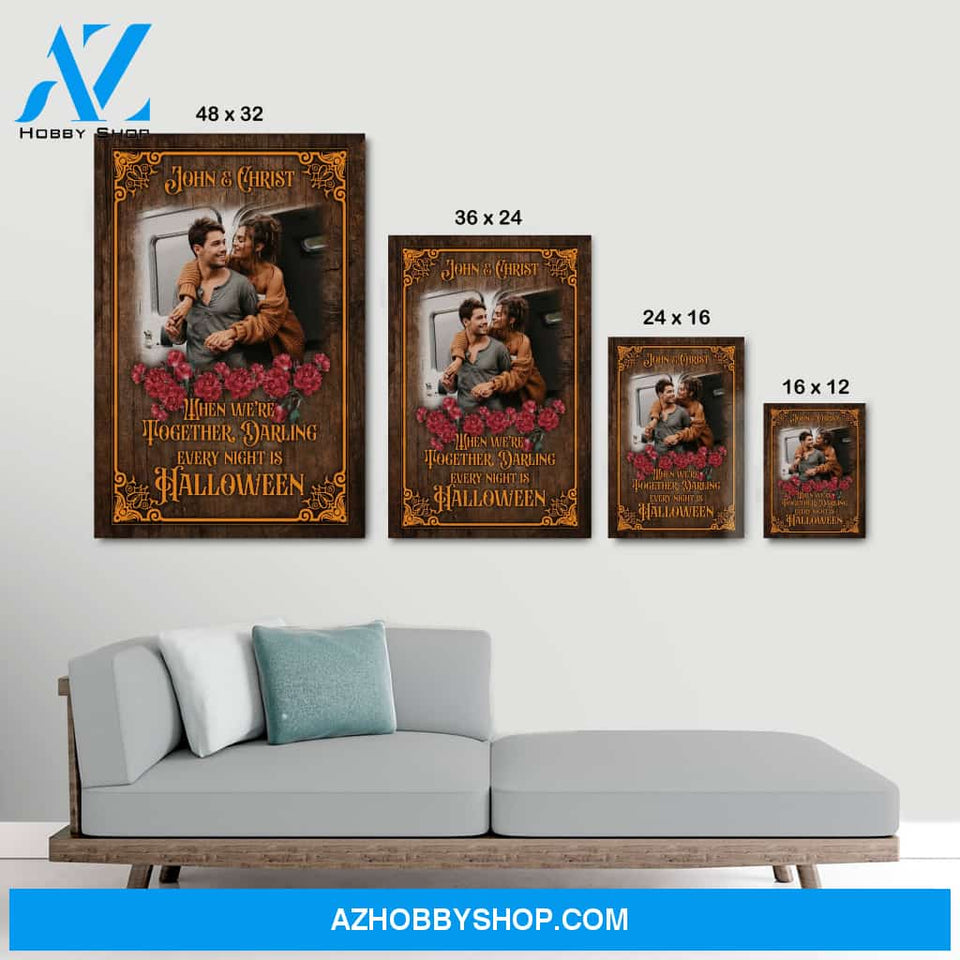Together every night is Halloween - Personalized canvas
