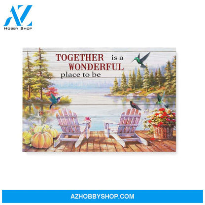 Together is a wonderful place to be - Personalized Canvas