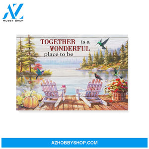 Together is a wonderful place to be - Personalized Canvas