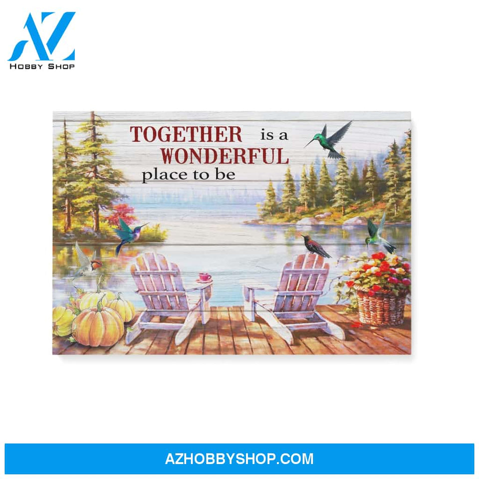 Together is a wonderful place to be - Personalized Canvas