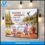 Together is a wonderful place to be - Personalized Canvas