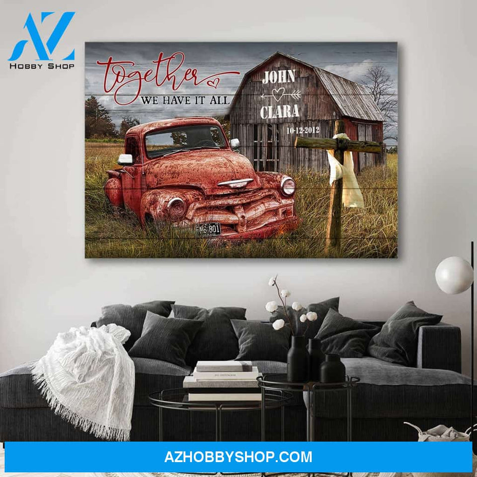 Together we have it all - Personalized canvas