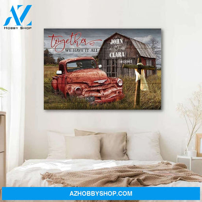 Together we have it all - Personalized canvas