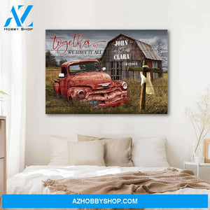 Together we have it all - Personalized canvas