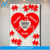 Together We Make A Family Puzzle Premium Canvas
