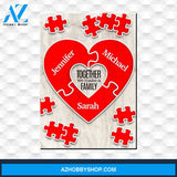 Together We Make A Family Puzzle Premium Canvas