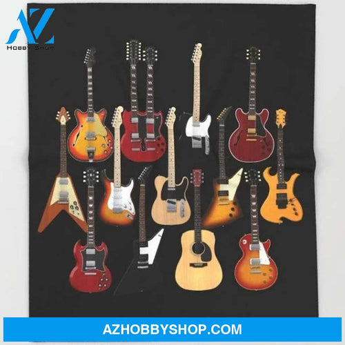 Too Many Guitars For You Fleece Blanket Gift For Guitar Lovers Home Decor Bedding Couch Sofa Soft And Comfy Cozy