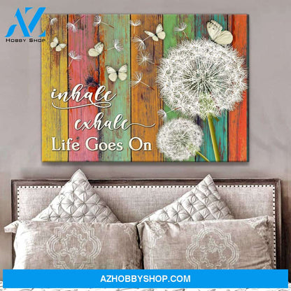 Eviral Store Top 10 Beautiful Dandelion And Butterfly Canvas Inhale Exhale Life Goes On Wall Art Decor – Butterfly Canvas Print Wall Art
