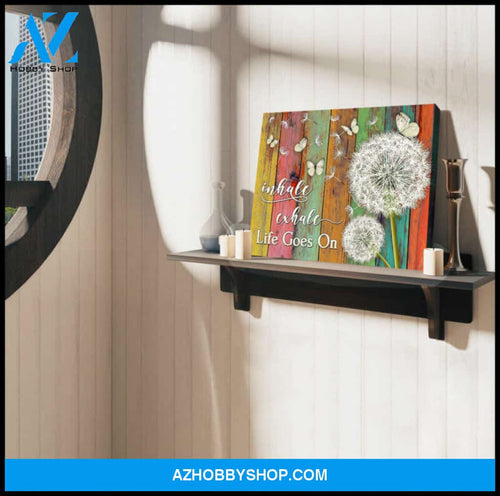 Ohcanvas Top 10 Beautiful Dandelion and Butterfly Canvas Inhale Exhale Life Goes On Wall Art Decor