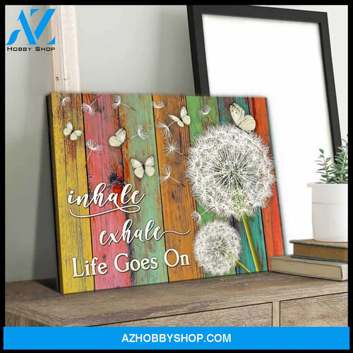Eviral Store Top 10 Beautiful Dandelion And Butterfly Canvas Inhale Exhale Life Goes On Wall Art Decor – Butterfly Canvas Print Wall Art