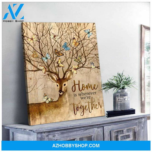 Eviral Store Top 10 Beautiful Deer And Butterfly Canvas Home Wall Art Decor – Butterfly Canvas Print Wall Art