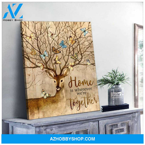 Eviral Store Top 10 Beautiful Deer And Butterfly Canvas Home Wall Art Decor – Butterfly Canvas Print Wall Art