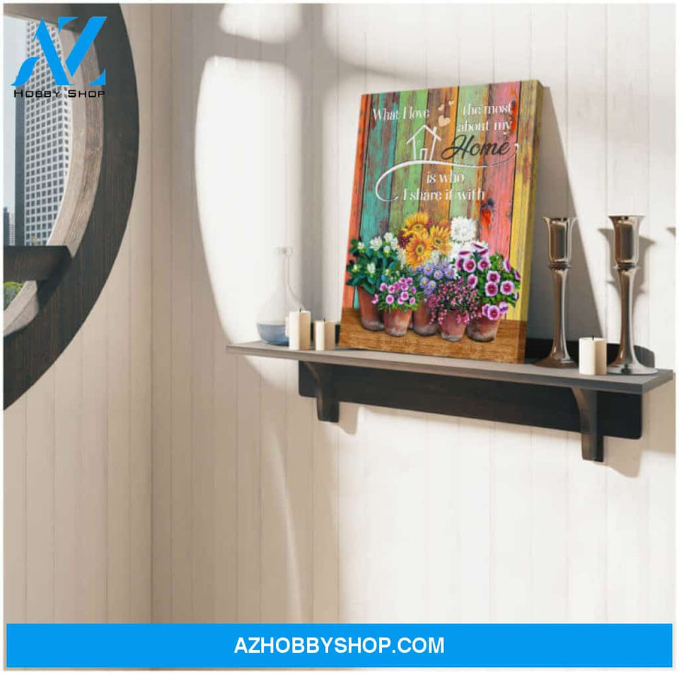 Ohcanvas Top 10 Beautiful Flowers Canvas What I love the most about my home Family Wall Art Decor