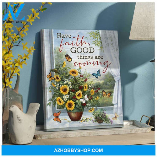 Eviral Store Top 10 Gorgeous Butterfly Canvas Have Faith Good Things Are Coming Wall Art Decor – Butterfly Canvas Print Wall Art