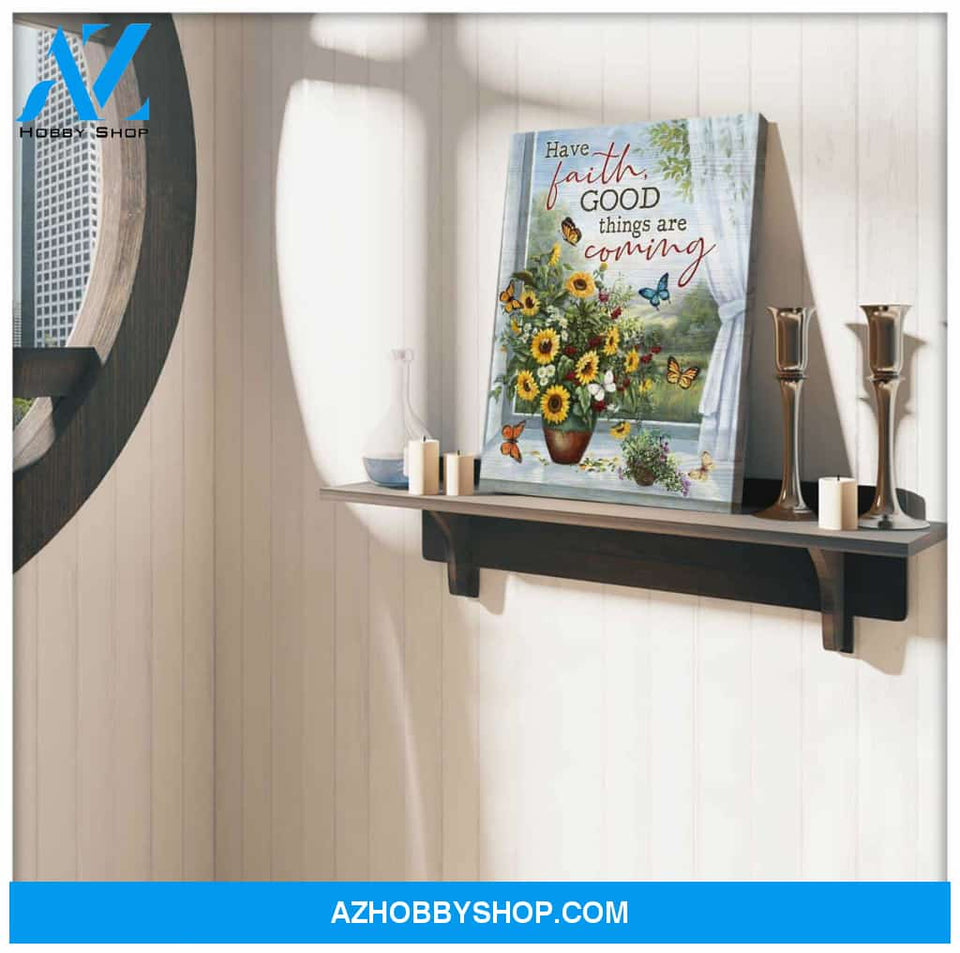 Eviral Store Top 10 Gorgeous Butterfly Canvas Have Faith Good Things Are Coming Wall Art Decor – Butterfly Canvas Print Wall Art