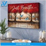 Eviral Store Top 10 Gorgeous Butterfly Canvas Just Breathe You’Ll Never Live This Moment Again Wall Art Decor – Butterfly Canvas Print Wall Art