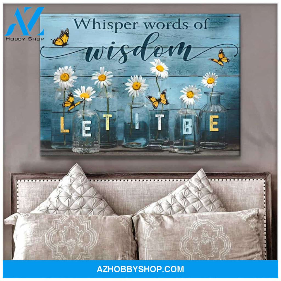Eviral Store Top 10 Gorgeous Butterfly Canvas Whisper Words Of Wisdom Let It Be Wall Art Decor – Butterfly Canvas Print Wall Art