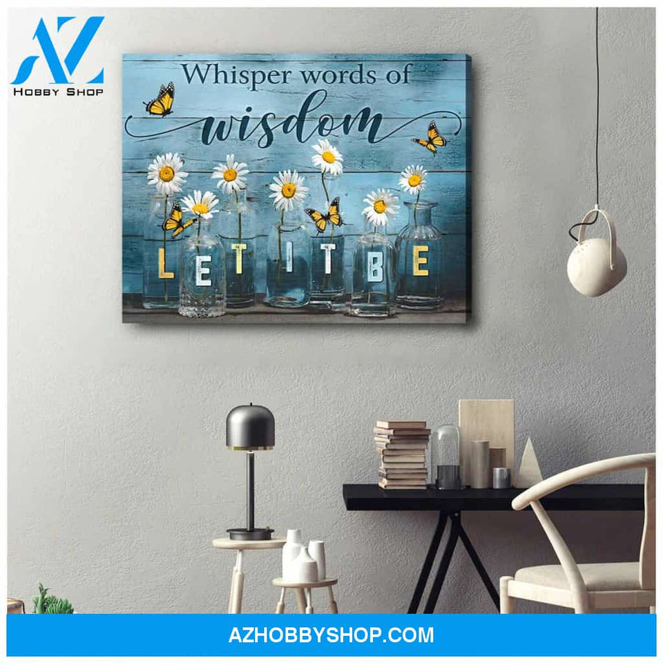 Eviral Store Top 10 Gorgeous Butterfly Canvas Whisper Words Of Wisdom Let It Be Wall Art Decor – Butterfly Canvas Print Wall Art