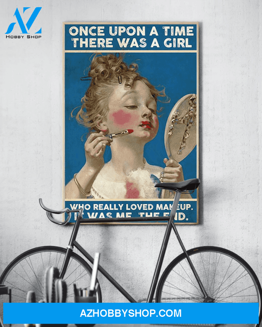 Top #111 Makeup Artist Once Upon A Time There Was A Girl Vintage Canvas Wall Art, Wall Art Prints Unique Gifts