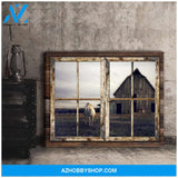 Top Beautiful Old Horse Barn And Horse Canvas And Poster, Wall Decor Visual Art
