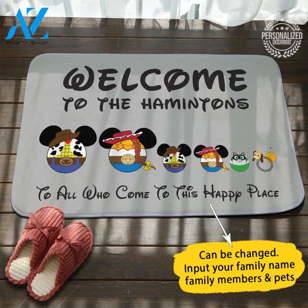 Toy Story Happy Personalized Doormat