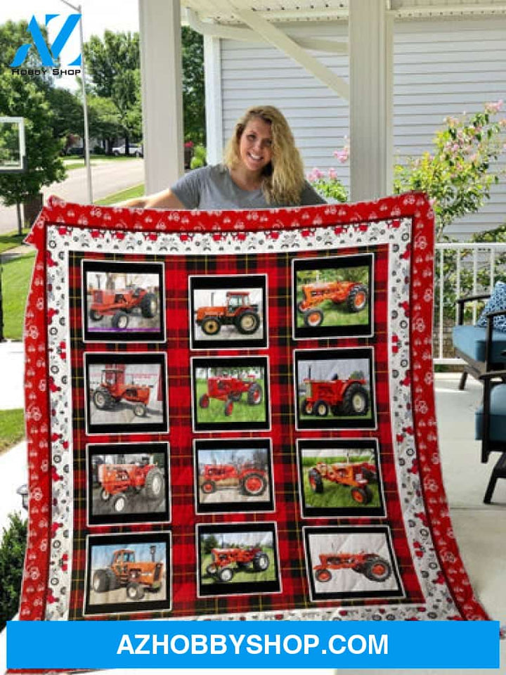 Tractor Blanket, Tractor Farmer Fleece Blanket