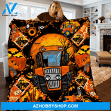 Tractor Halloween Blanket Gift For Tractor On Halloween Home Decor Bedding Couch Sofa Soft And Comfy Cozy