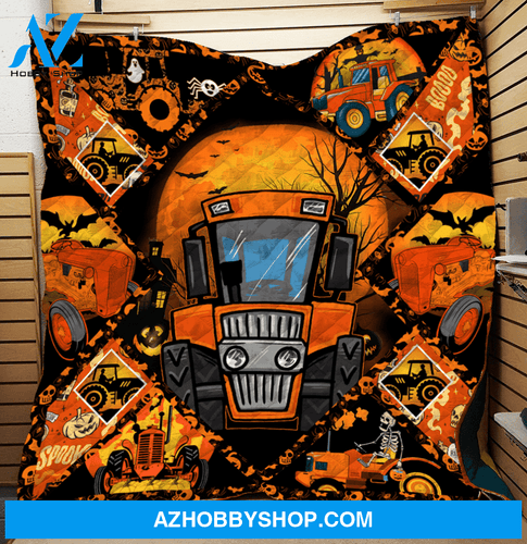 Tractor Halloween Blanket Gift For Tractor On Halloween Home Decor Bedding Couch Sofa Soft And Comfy Cozy