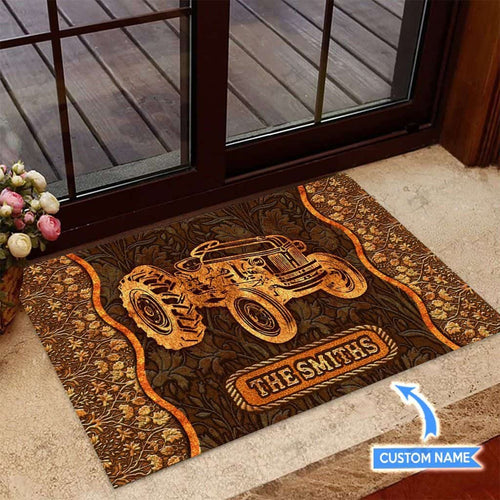 Tractor Personalized Custom Name Doormat Welcome Mat