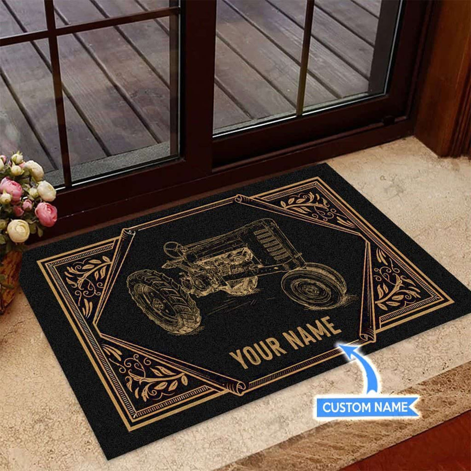 Tractor Personalized Custom Name Doormat Welcome Mat