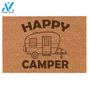 Personalized Name Family House Traditional Bus Happy Camper Doormat Welcome Mat House Warming Gift Home Decor Funny Doormat Gift Idea