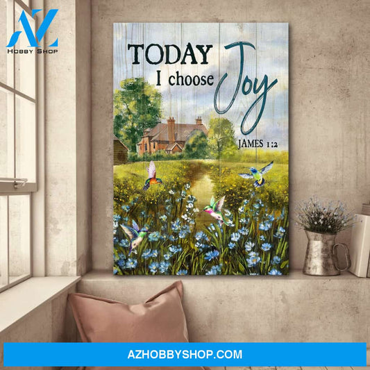 Tranquil scenery - Today I choose joy - Jesus Portrait Canvas Prints, Wall Art