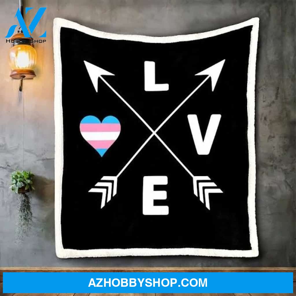 Transgender Pride Blanket, Love is Love Blanket, LGBT Pride Gift